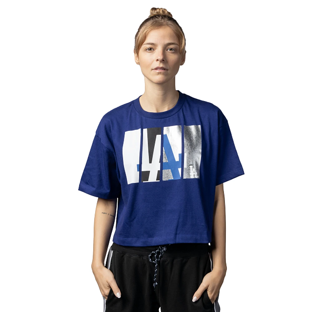 Playera Manga Corta Los Angeles Dodgers MLB Athleisure para Mujer