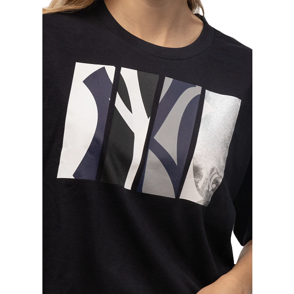 Playera Manga Corta New York Yankees MLB Athleisure para Mujer