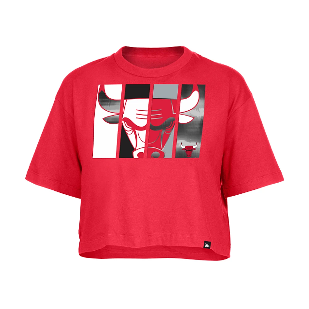 Playera Manga Corta Chicago Bulls NBA Athleisure para Mujer