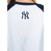 Playera Manga Corta New York Yankees MLB Throwback para Mujer