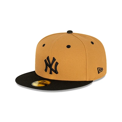 New York Yankees MLB Wheat Black 59FIFTY Cerrada