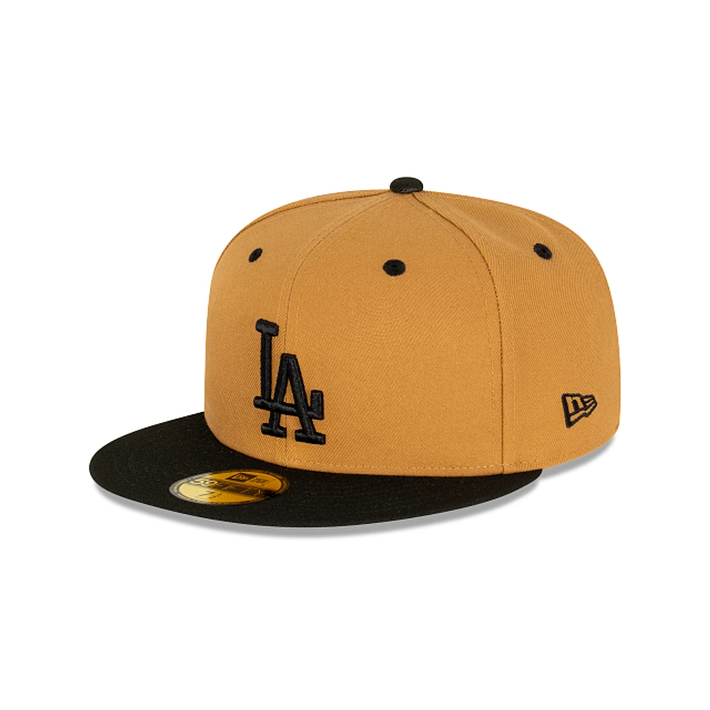 Los Angeles Dodgers MLB Wheat Black 59FIFTY Cerrada
