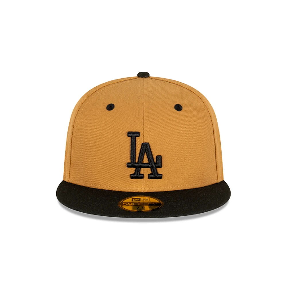 Los Angeles Dodgers MLB Wheat Black 59FIFTY Cerrada