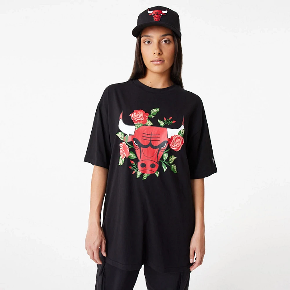 Playera Manga Corta Chicago Bulls NBA Graphic Floral