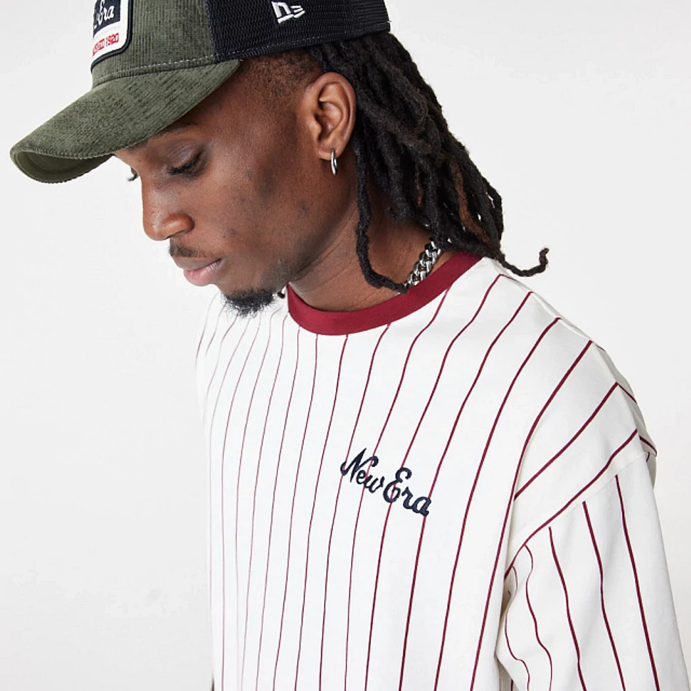 Playera Manga Corta New Era Pinstripe