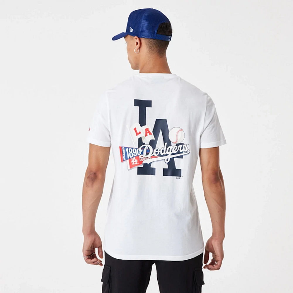 Playera Manga Corta Los Angeles Dodgers MLB Graphic Blanca