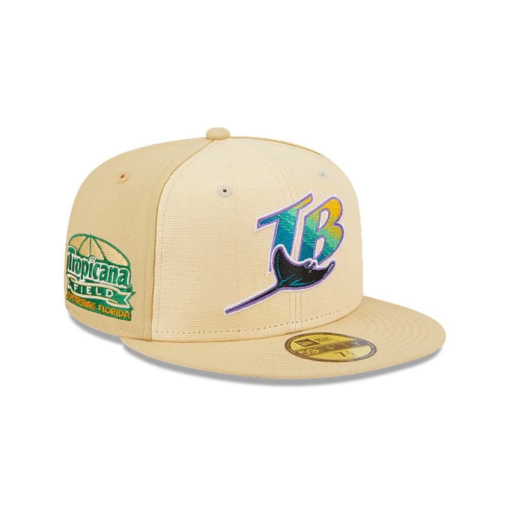 Tampa Bay Rays MLB Raffia Front 59FIFTY Cerrada