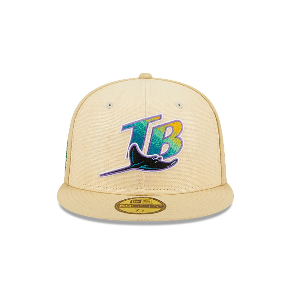 Tampa Bay Rays MLB Raffia Front 59FIFTY Cerrada