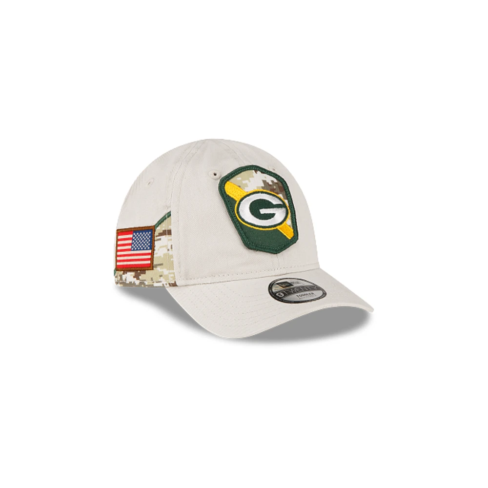 Green Bay Packers NFL Salute to Service 2023 9TWENTY Strapback para Niña o Niño