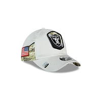 Las Vegas Raiders NFL Salute to Service 2023 9TWENTY Strapback para Niña o Niño