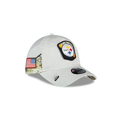 Pittsburgh Steelers NFL Salute to Service 2023 9TWENTY Strapback para Niña o Niño