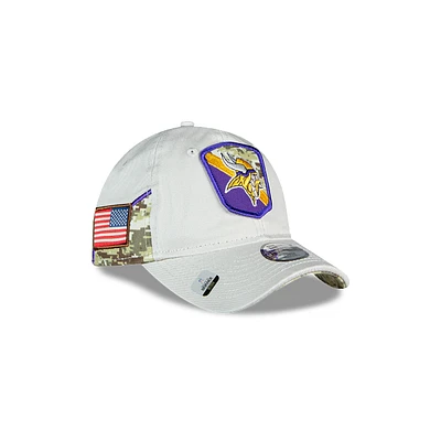 Minnesota Vikings NFL Salute to Service 2023 9TWENTY Strapback para Niña o Niño