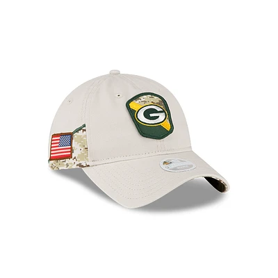 Green Bay Packers NFL Salute to Service 2023 9TWENTY Strapback para Mujer