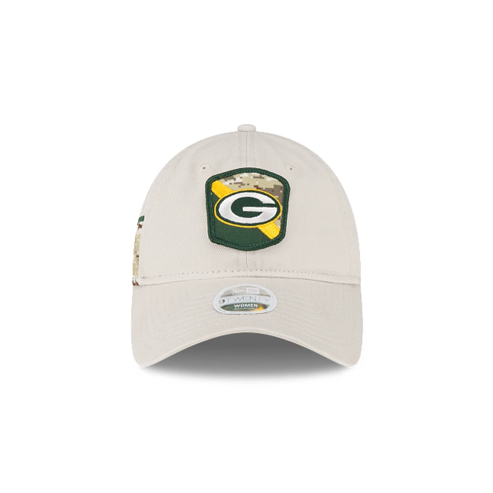 Green Bay Packers NFL Salute to Service 2023 9TWENTY Strapback para Mujer