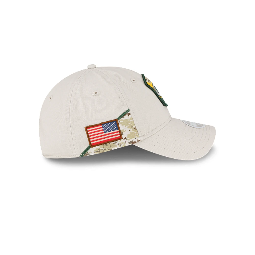 Green Bay Packers NFL Salute to Service 2023 9TWENTY Strapback para Mujer