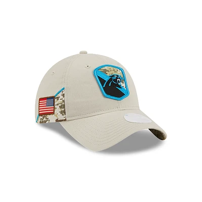 Carolina Panthers NFL Salute to Service 2023 9TWENTY Strapback para Mujer