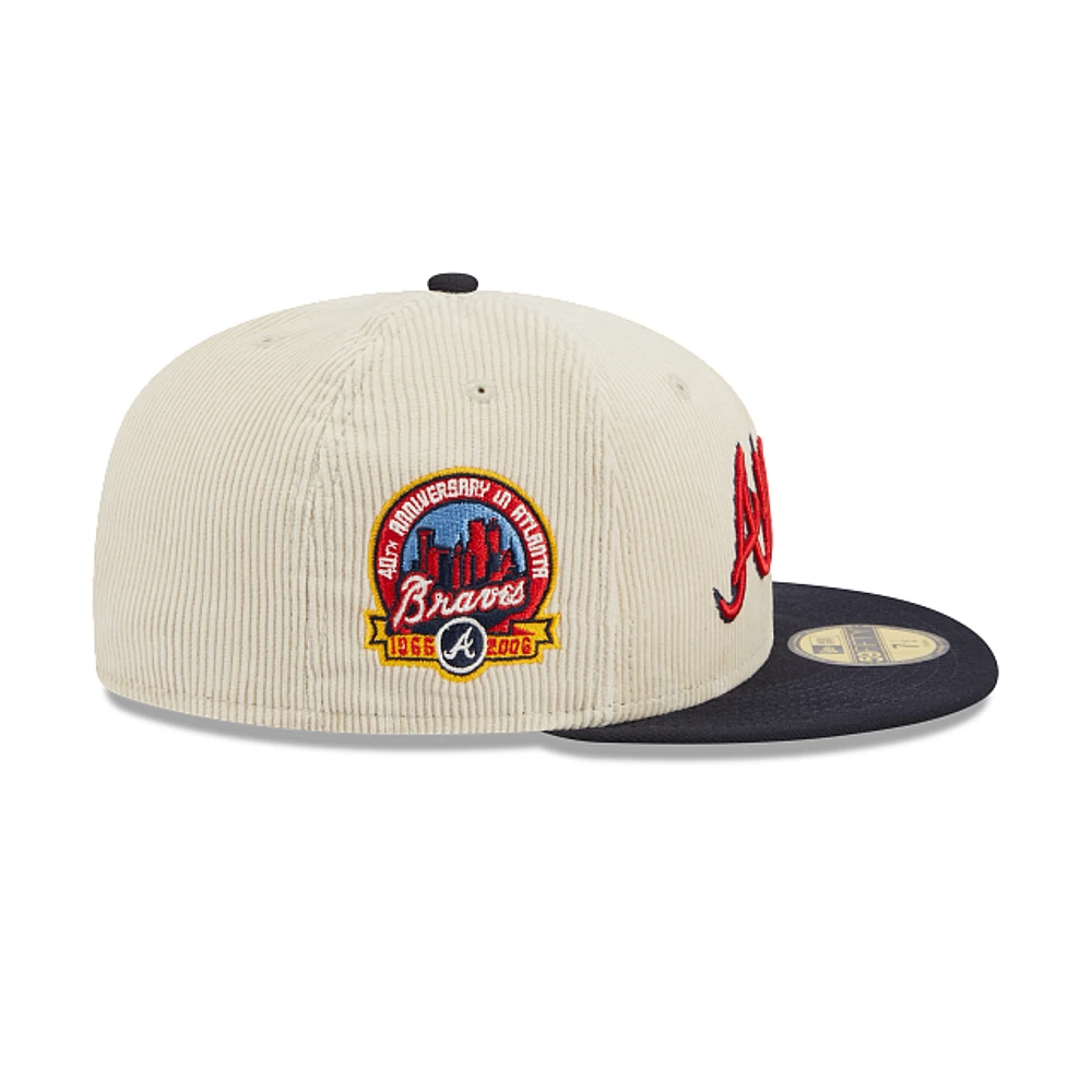 Atlanta Braves MLB Cord Classic 59FIFTY Cerrada