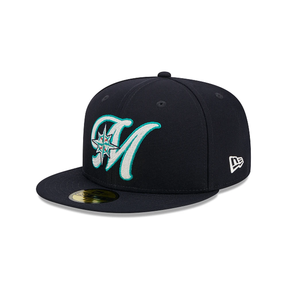 Seattle Mariners MLB Duo Logo 59FIFTY Cerrada