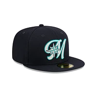 Seattle Mariners MLB Duo Logo 59FIFTY Cerrada