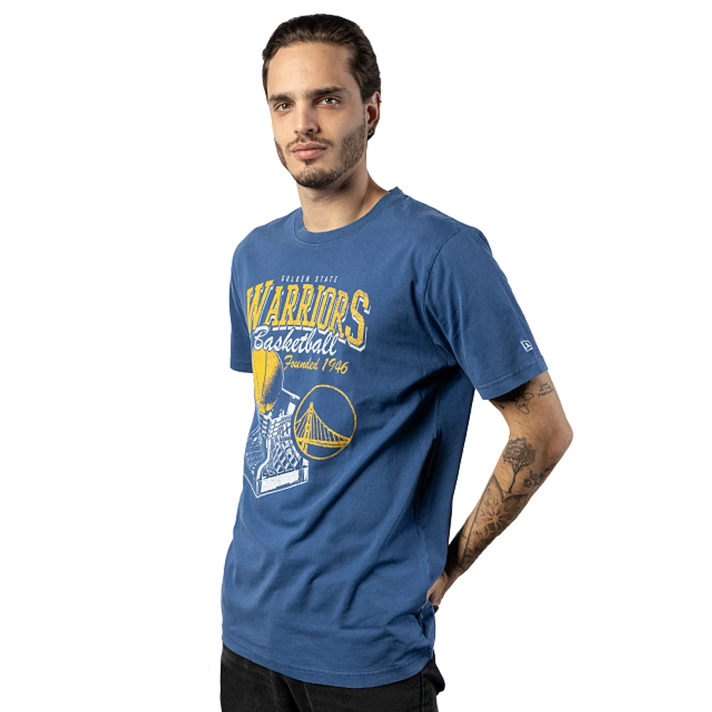 Playera Manga Corta Golden State Warriors NBA Old School Sport