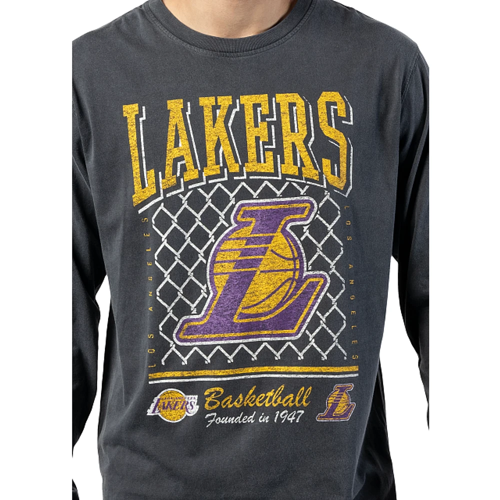 Playera Manga Larga Los Angeles Lakers NBA Old School Sport