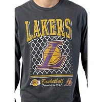 Playera Manga Larga Los Angeles Lakers NBA Old School Sport