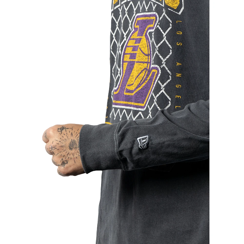 Playera Manga Larga Los Angeles Lakers NBA Old School Sport