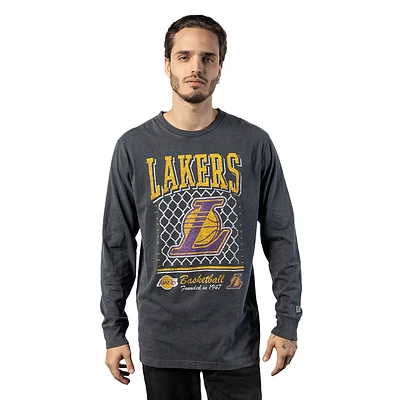 Playera Manga Larga Los Angeles Lakers NBA Old School Sport