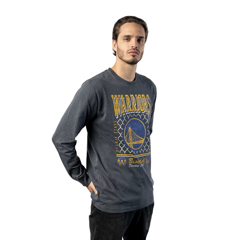 Playera Manga Larga Golden State Warriors NBA Old School Sport