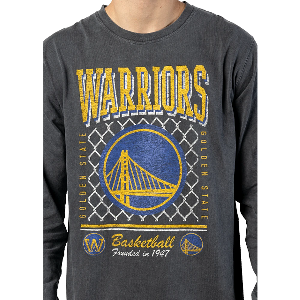 Playera Manga Larga Golden State Warriors NBA Old School Sport