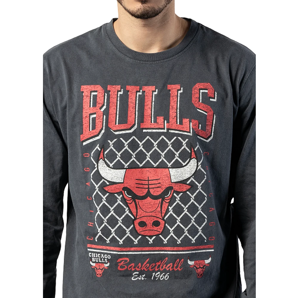 Playera Manga Larga Chicago Bulls NBA Old School Sport