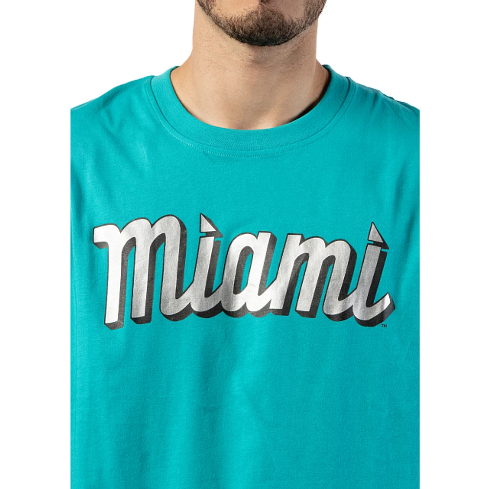 Playera Manga Corta Miami Marlins MLB Retro City