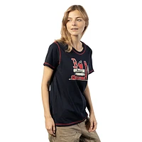 Playera Manga Corta Boston Red Sox MLB Book Club Para Mujer