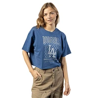 Playera Manga Corta Los Angeles Dodgers MLB Old School Sport para Mujer