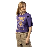 Playera Manga Corta Los Angeles Lakers NBA Old School Sport Para Mujer