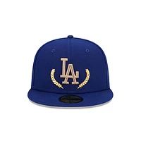 Los Angeles Dodgers MLB Gold Leaf 59FIFTY Cerrada