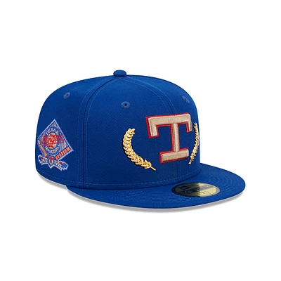 Texas Rangers MLB Gold Leaf 59FIFTY Cerrada