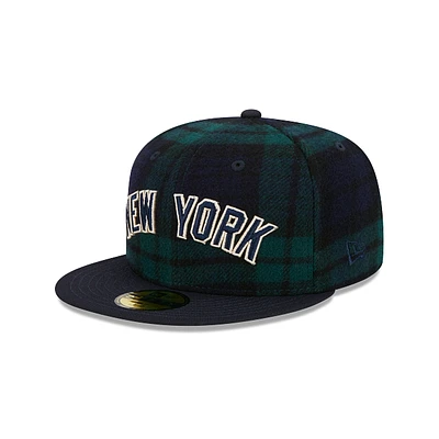 New York Yankees MLB Black Watch Tartan 59FIFTY Cerrada