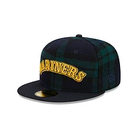 Seattle Mariners MLB Black Watch Tartan 59FIFTY Cerrada