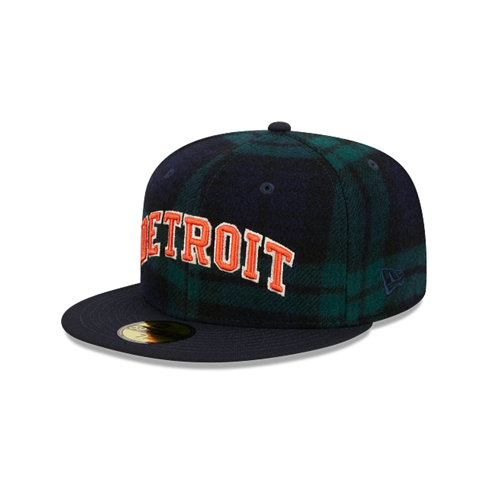 Detroit Tigers MLB Black Watch Tartan 59FIFTY Cerrada