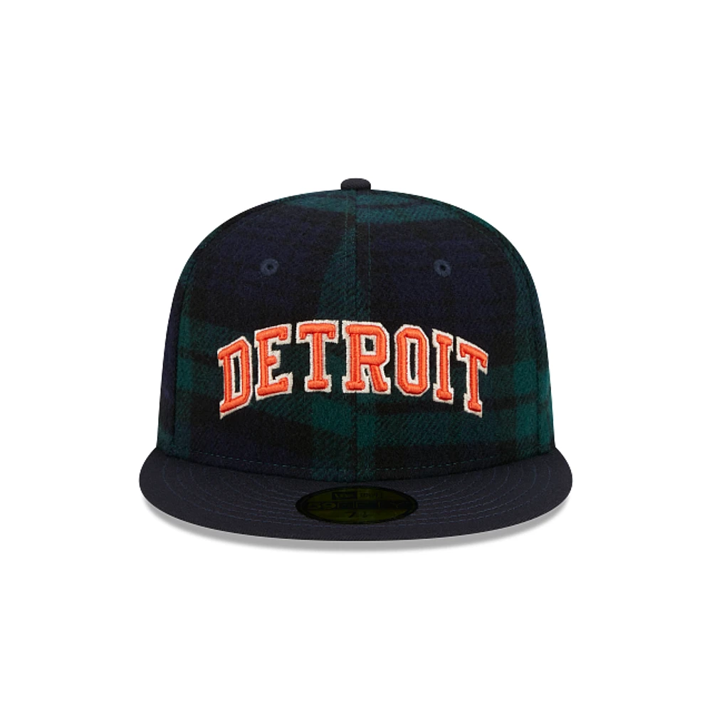 Detroit Tigers MLB Black Watch Tartan 59FIFTY Cerrada