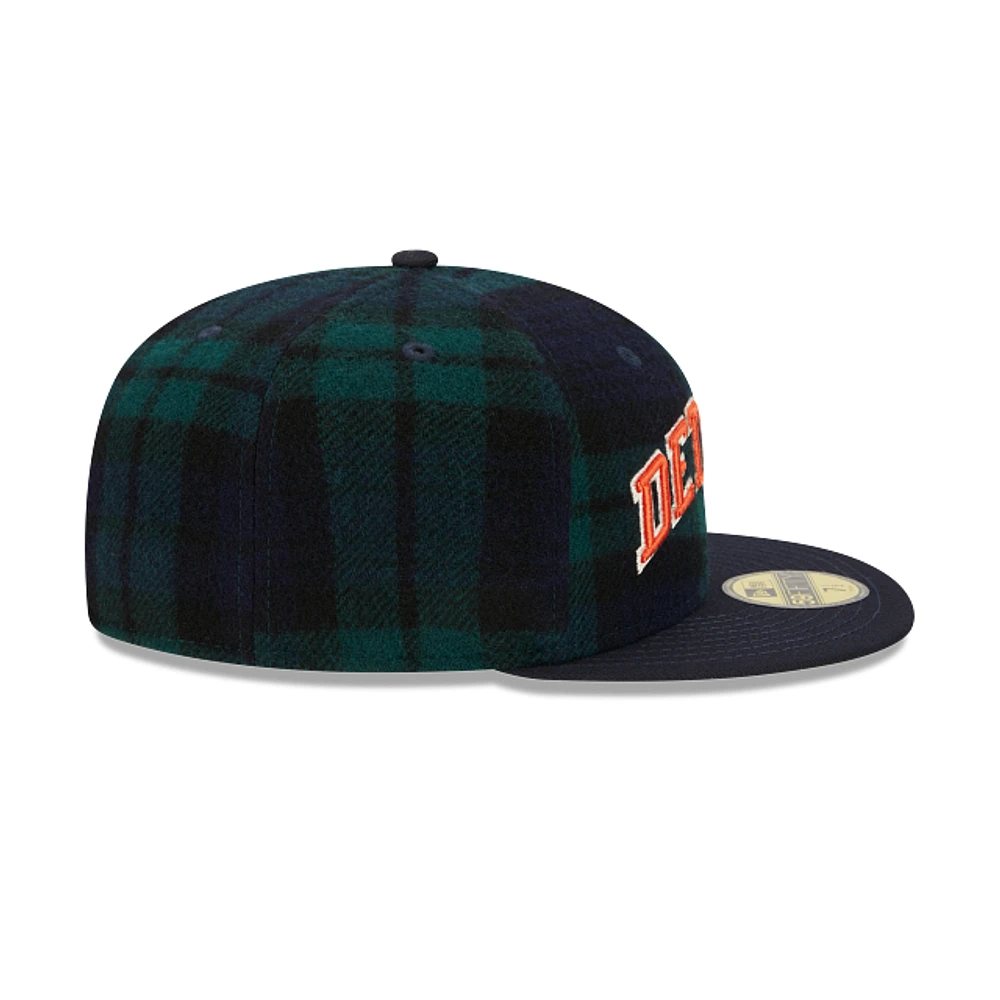 Detroit Tigers MLB Black Watch Tartan 59FIFTY Cerrada