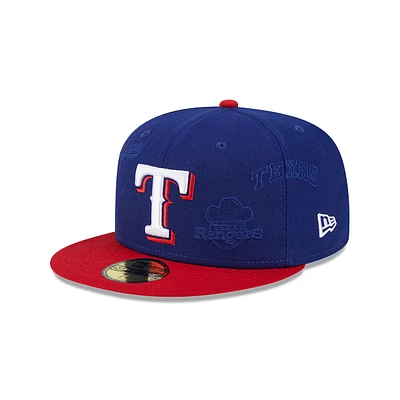 Texas Rangers MLB Multi Logo 59FIFTY Cerrada