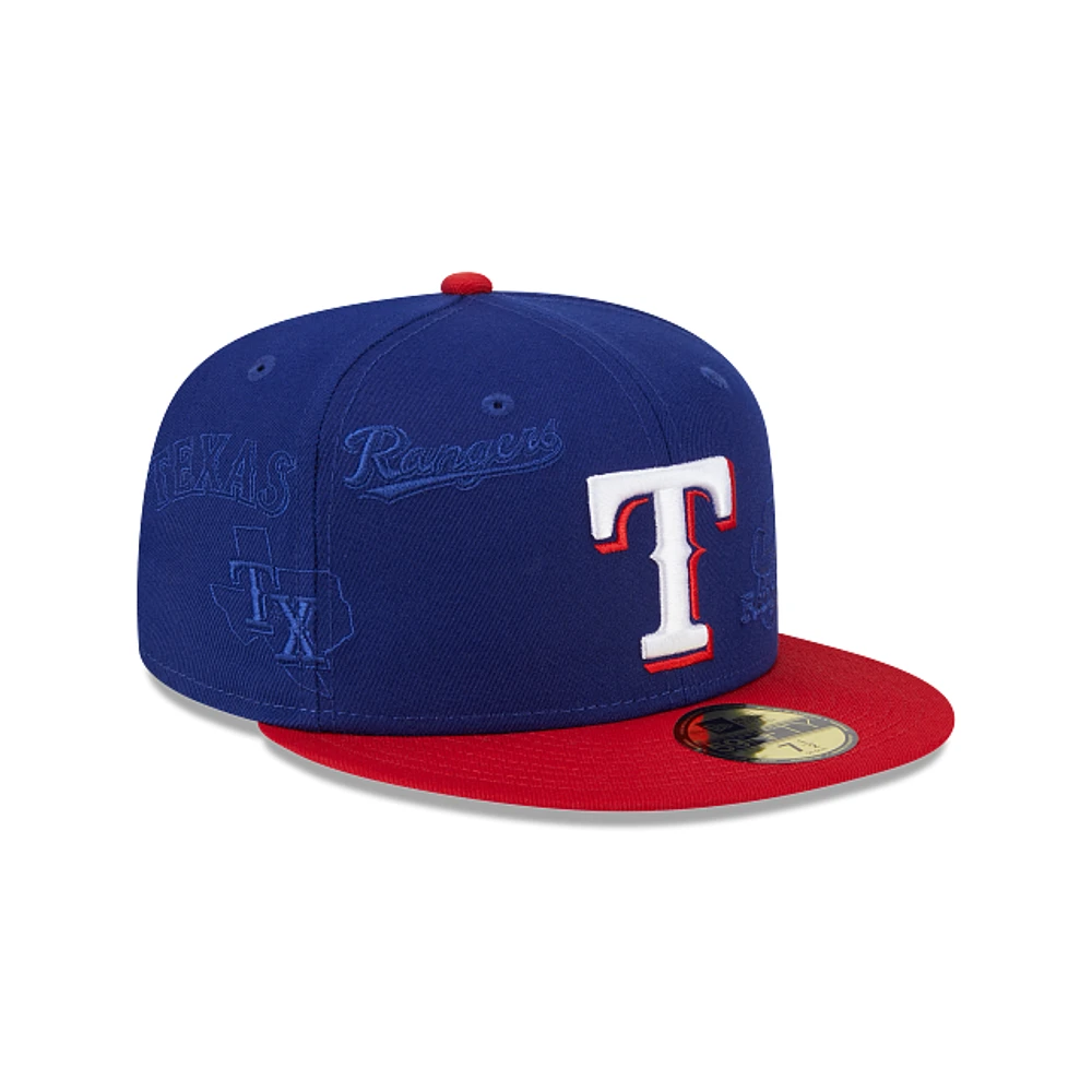 Texas Rangers MLB Multi Logo 59FIFTY Cerrada