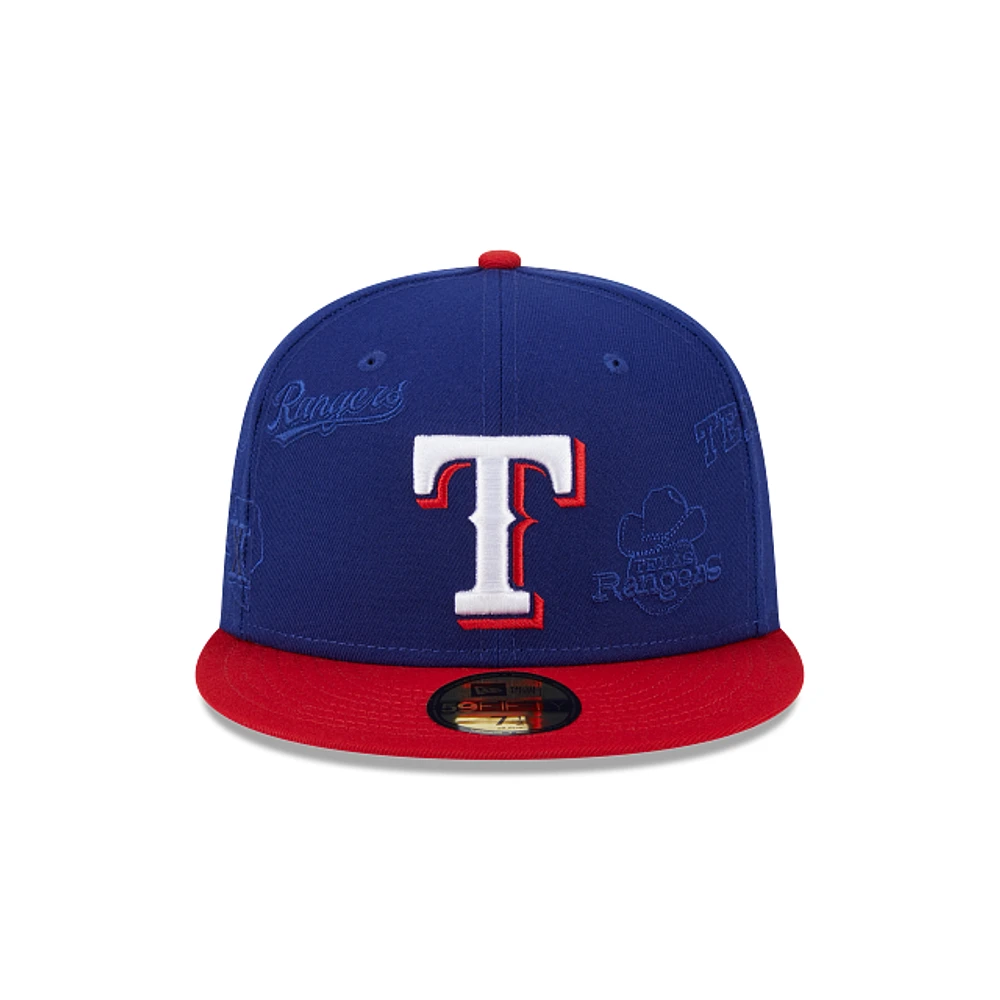 Texas Rangers MLB Multi Logo 59FIFTY Cerrada