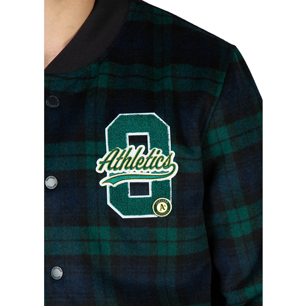 Chamarra Oakland Athletics MLB Black Watch Tartan