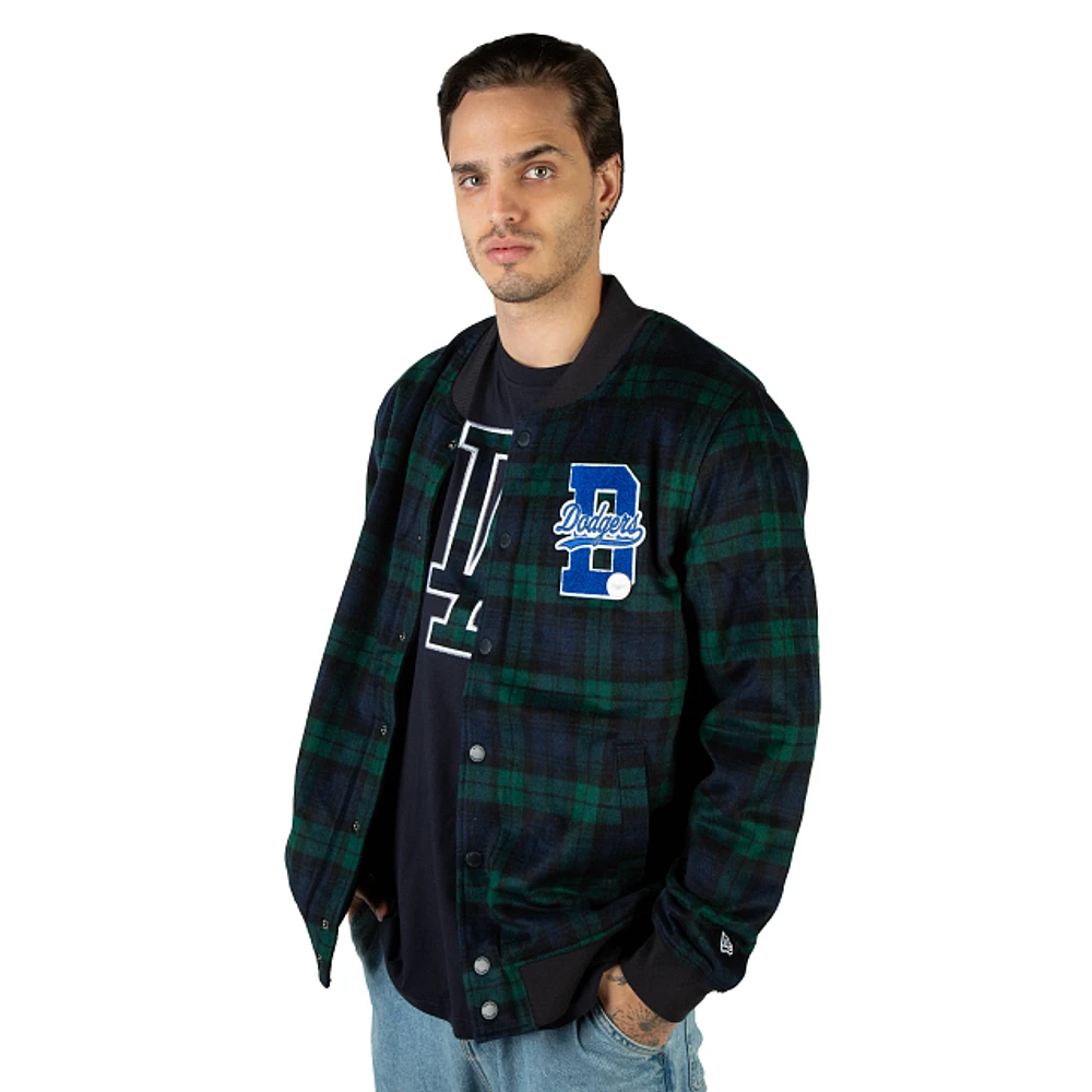 Chamarra Los Angeles Dodgers MLB Black Watch Tartan