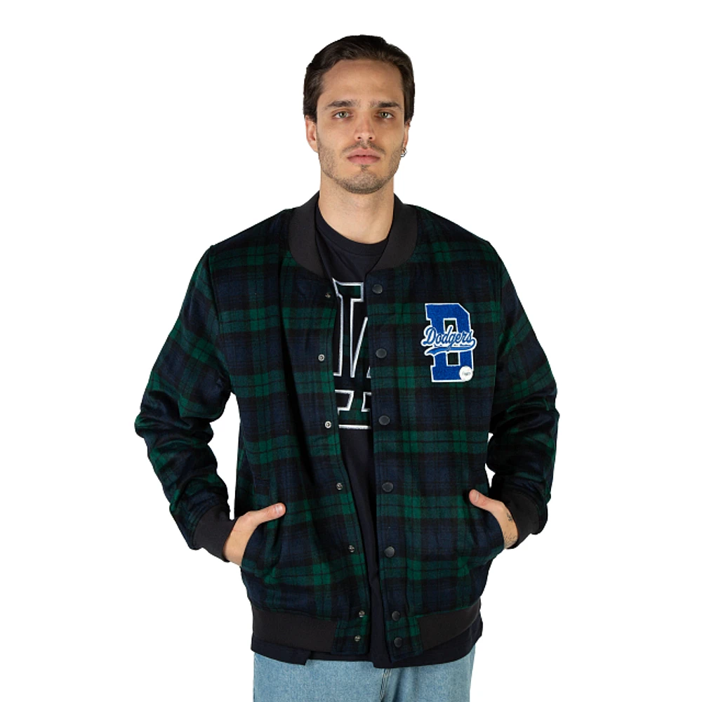 Chamarra Los Angeles Dodgers MLB Black Watch Tartan