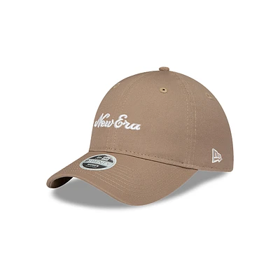 Gorra New Era Essentials 9TWENTY Strapback Café para Mujer