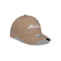 Gorra New Era Essentials 9TWENTY Strapback Café para Mujer